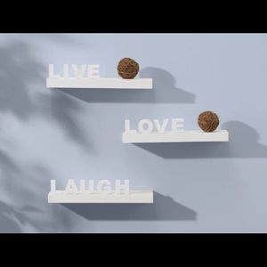 Live Laugh Love shelves